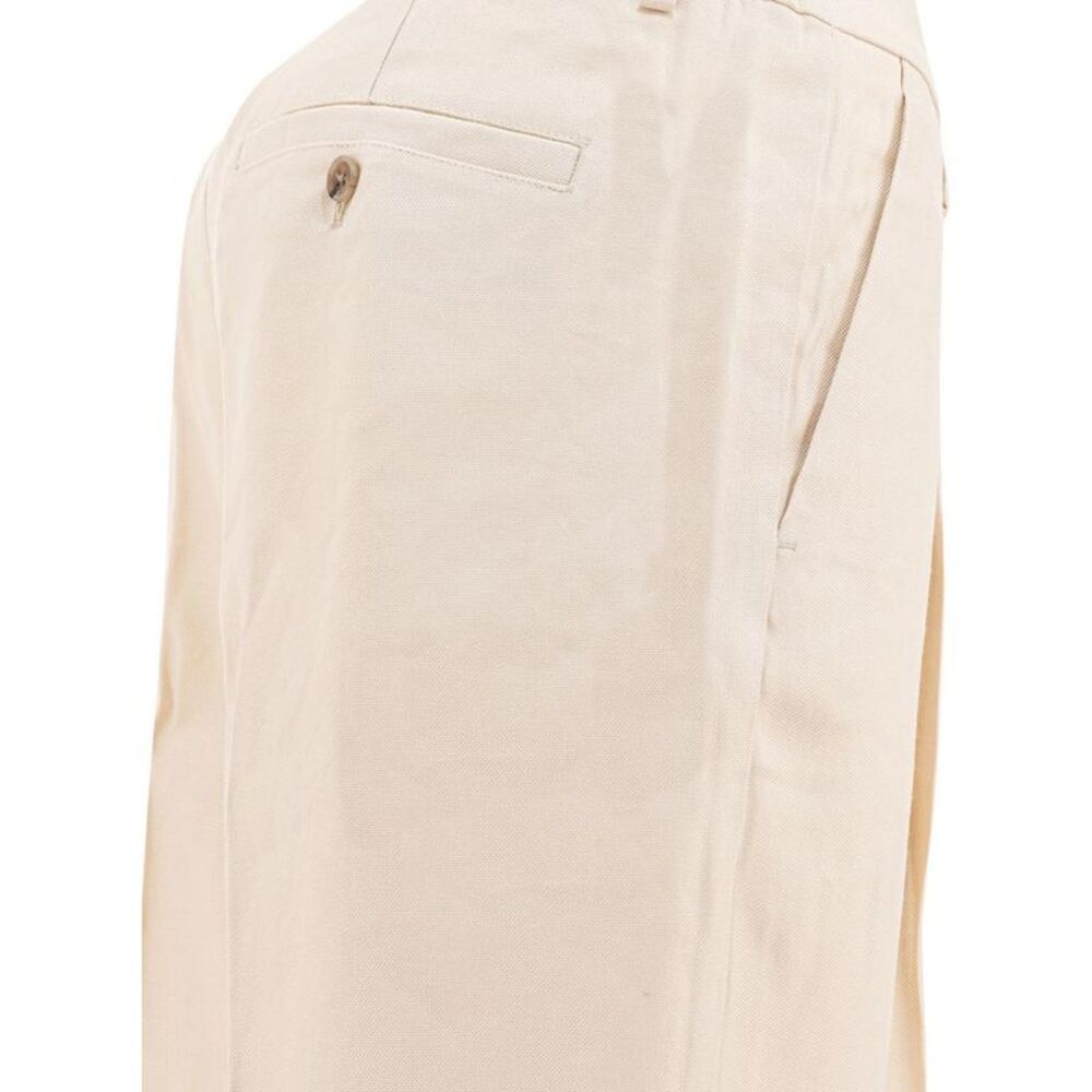 NN07 Men's Pleated Relaxed Fit Trousers Men Beige Pants - Picture 4 of 4
